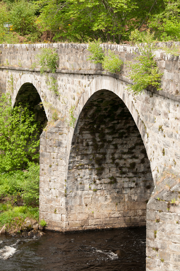 Old Shin Bridge over River Shin, Inveran